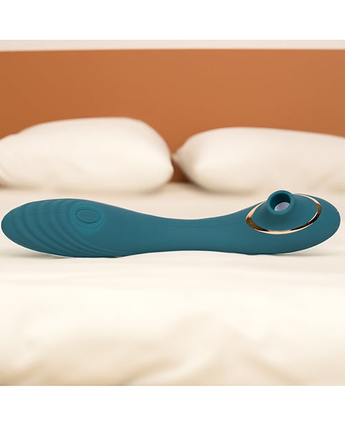 PRIVE Vibrador de silicona de grado médico 3 en 1 Trinite Teal
