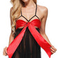 Mesh Bow Bust Babydoll