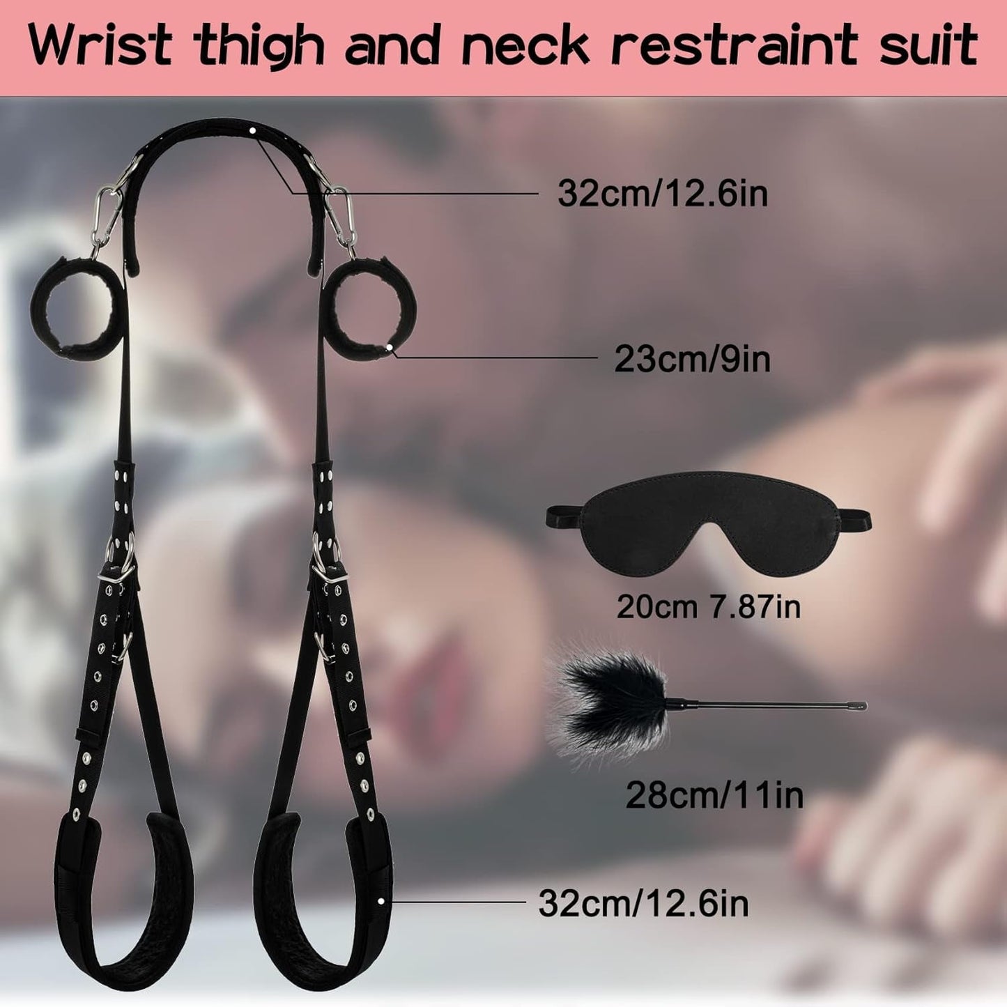 SoftBound BDSM Sling Restraint Kit Cuffs Blindfold