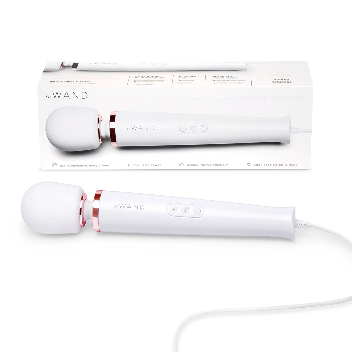 Masajeador de varita vibratoria con cable Le Wand - Blanco