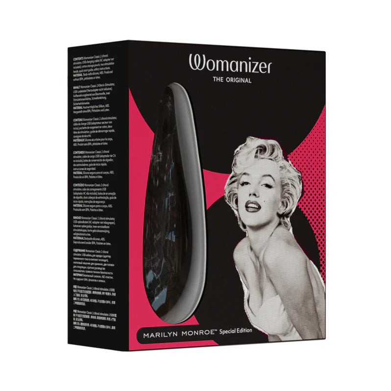 Estimulador Clitorial Womanizer x Marilyn Monroe Special Edition Classic 2 - Mármol Negro