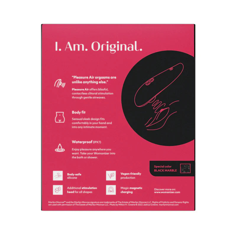 Estimulador Clitorial Womanizer x Marilyn Monroe Special Edition Classic 2 - Mármol Negro