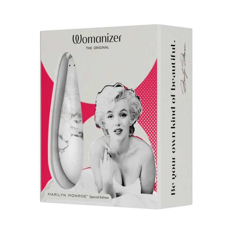 Estimulador Clitorial Womanizer x Marilyn Monroe Special Edition Classic 2 - Mármol blanco