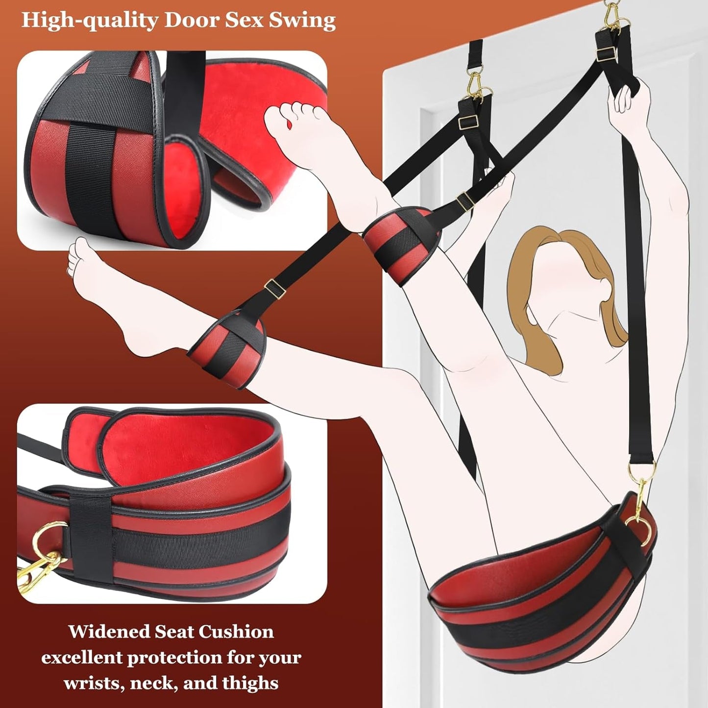 VelatriX Columpio sexual para puerta 2 en 1, ajustable, 227 kg