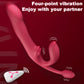 Vibrador de arnés sin tirantes de triple cabezal QuadSync