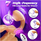 Vibrador de empuje sin tirantes DualGlide Rabbit
