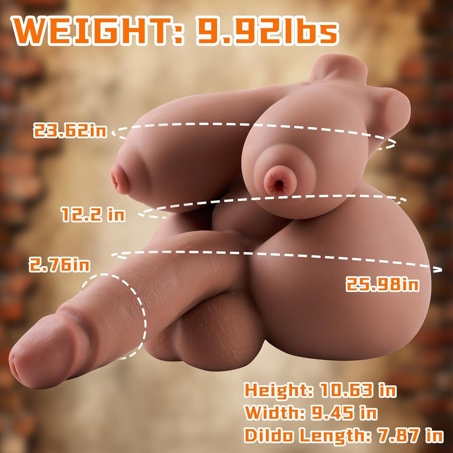VyxenCore 5 en 1 TPE Torso de Muñeca Sexual Transgénero