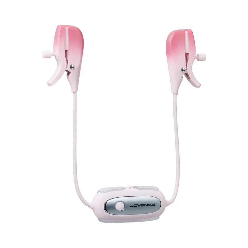 Pinzas vibradoras para pezones Lovense Gemini - Rosas