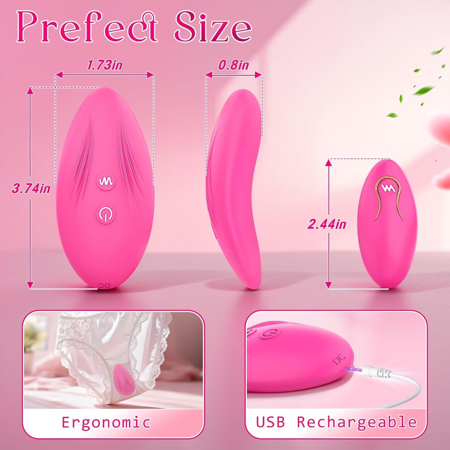 Vibrador tipo braga PulseLeaf APP Wearable a distancia 9 modos