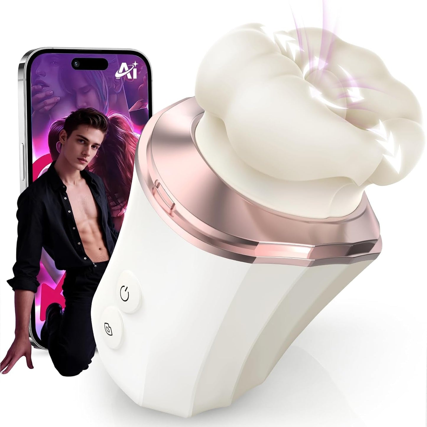 Vibrador Chupador de Clítoris Rosa 3 en 1 con Control por App BloomPulse