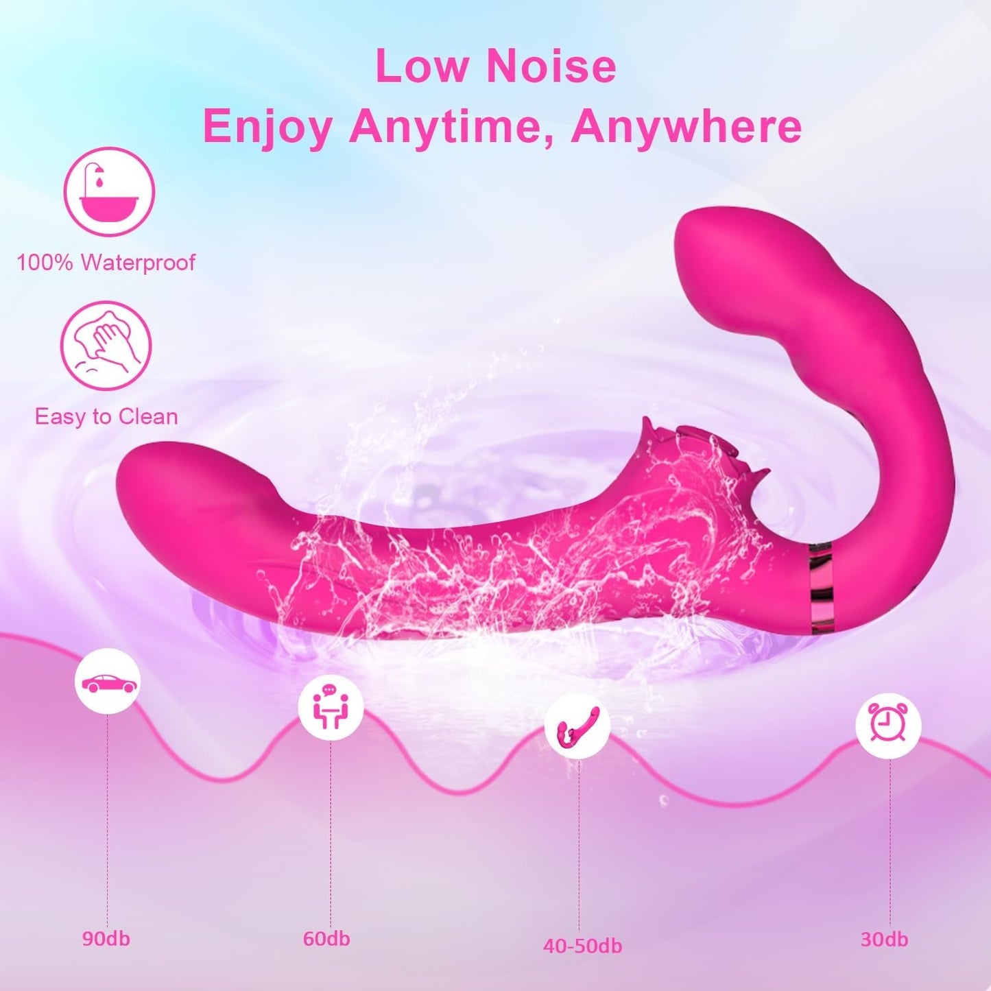 Vibrador con aletas sin tirantes TapWave Strapless