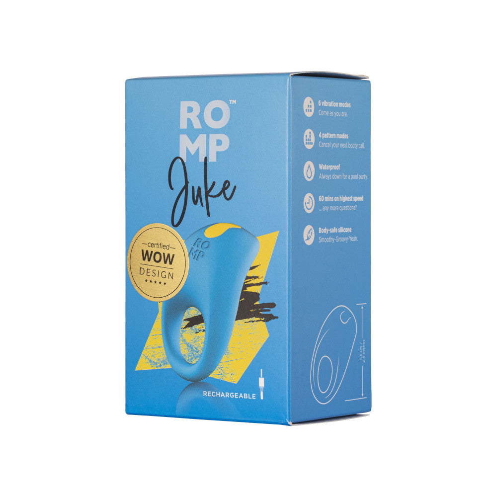 ROMP Juke Anneau vibrant pour pénis - Bleu