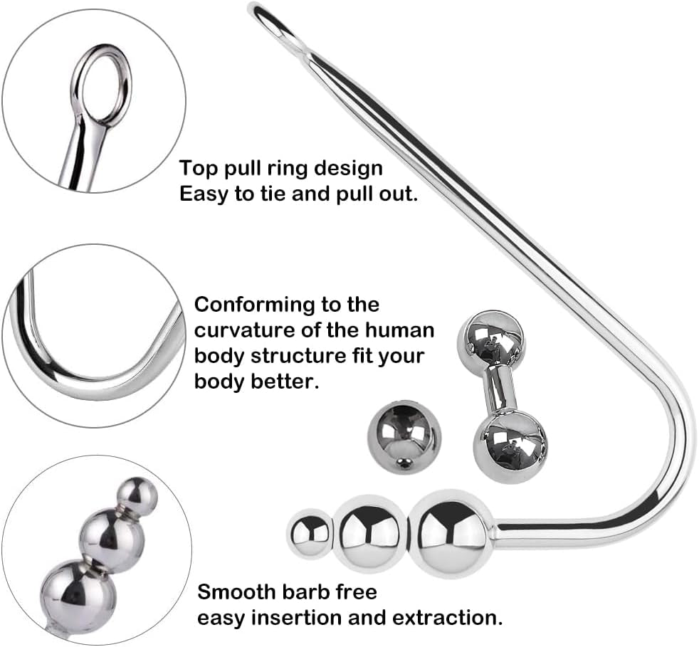 Gancho anal de acero inoxidable de 3 bolas SteelShift
