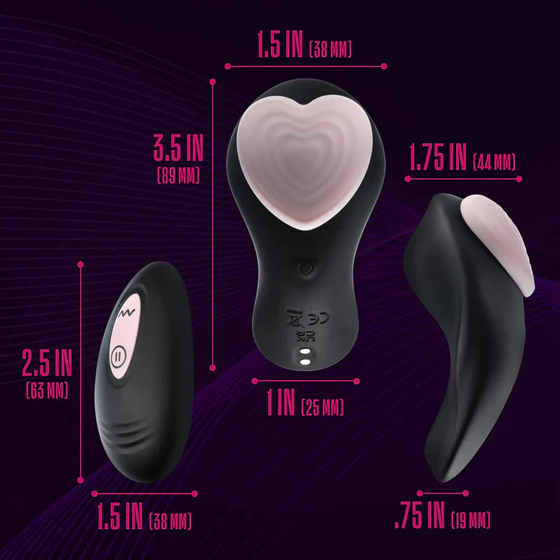 Minivibrador para bragas Temptasia Heartbeat con mando a distancia
