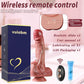 VirexaHeat Dildo Vibrador de Empuje y Lamido, 5 Velocidades, Juguete para Punto G