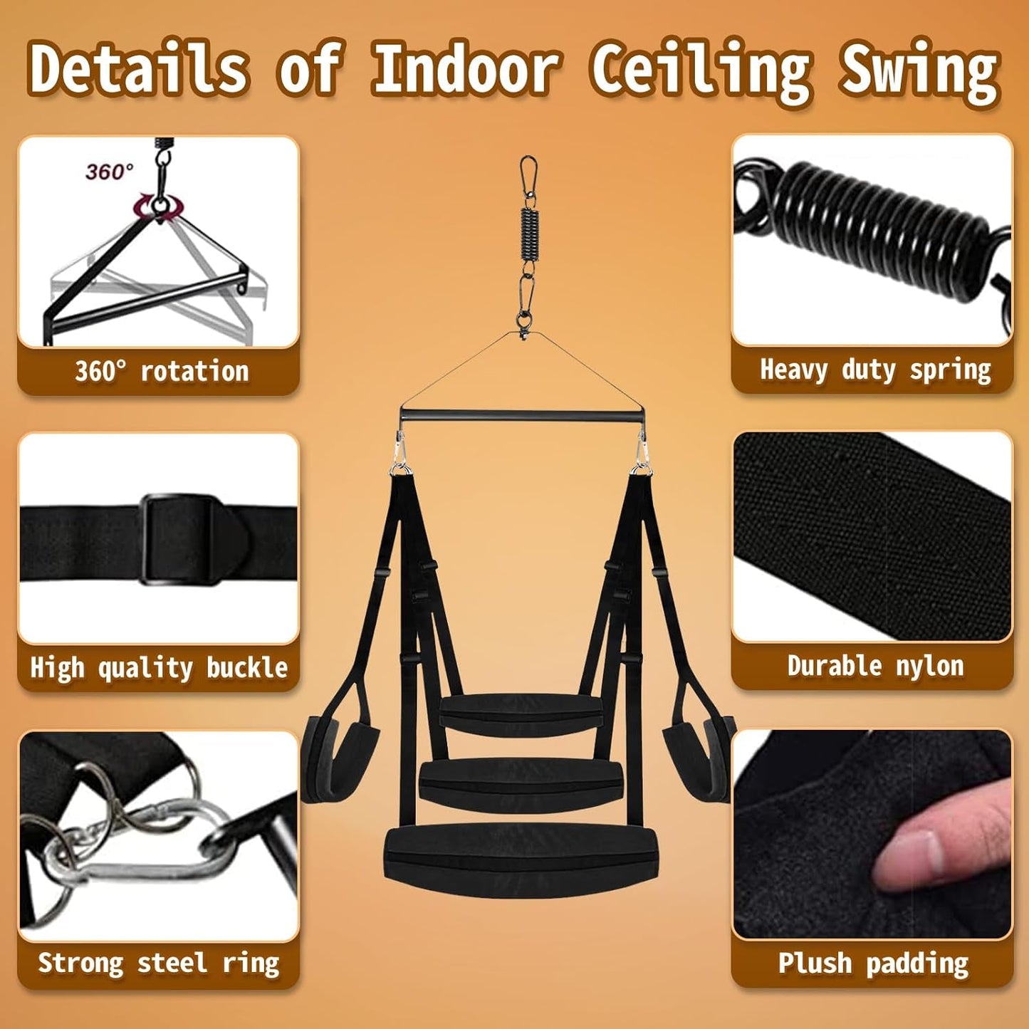Columpio de Techo Giratorio SpireX Sex Swing 300lb Kit