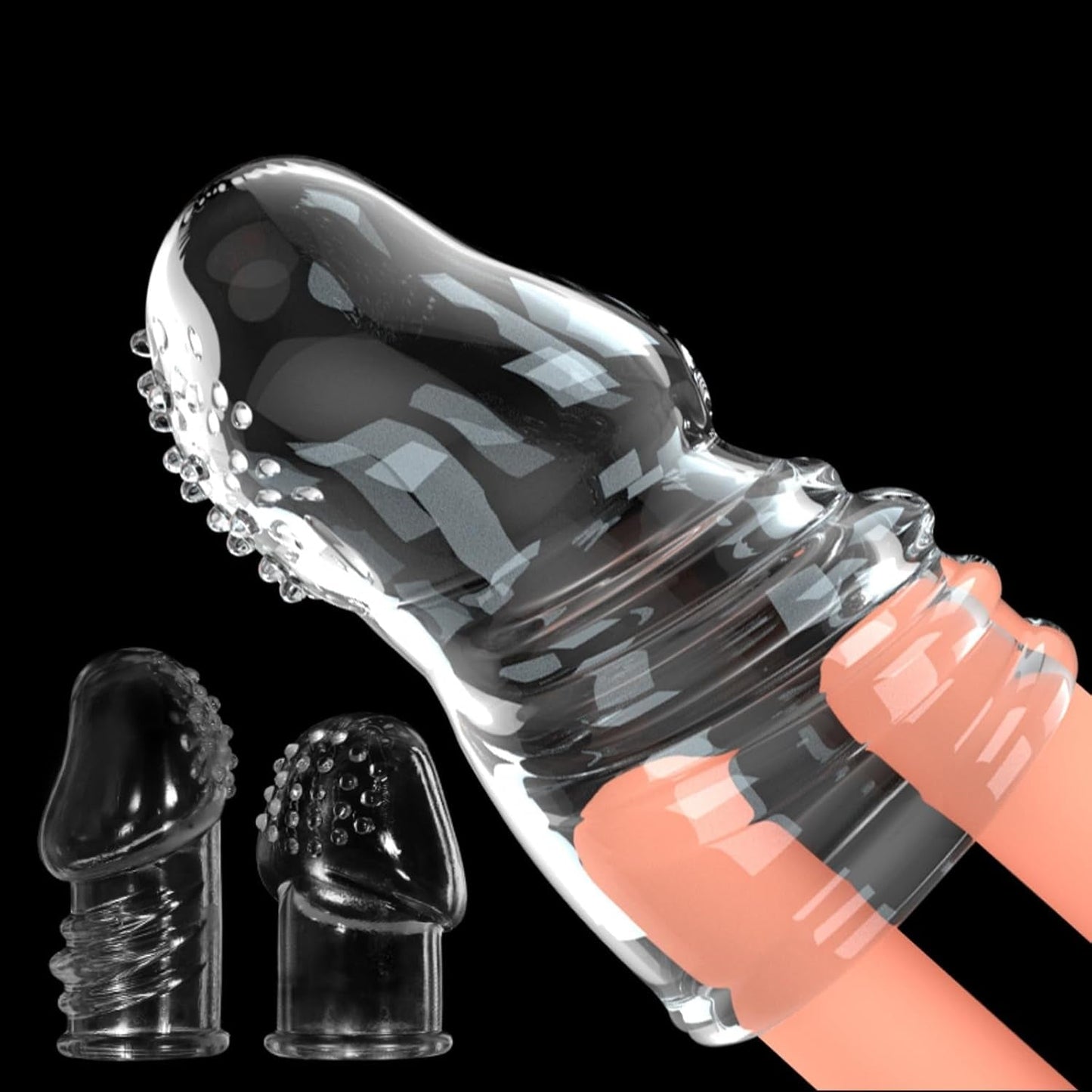 VelyonX Juego de Mangas de Textura Realzadora de Grosor para Pene
