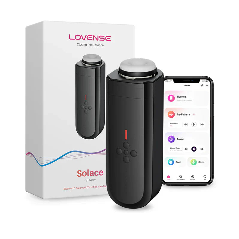 Masturbador de empuje Lovense Solace - Negro