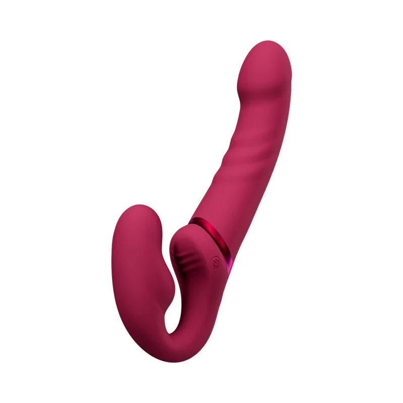 Lovense Lapis Harnais sans bretelles vibrant - Rose