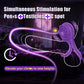 VioletLockX Purple Cock Ring Rose Clit Vibrator 7 Modes
