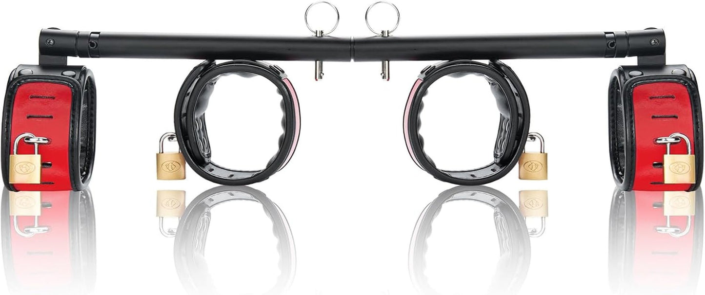 Barra separadora giratoria con cerradura PivotLock roja