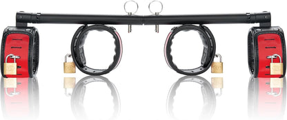 Barra separadora giratoria con cerradura PivotLock roja