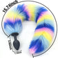 CandyFox Black Silicone Fox Tail Plug Colorful 15.7"