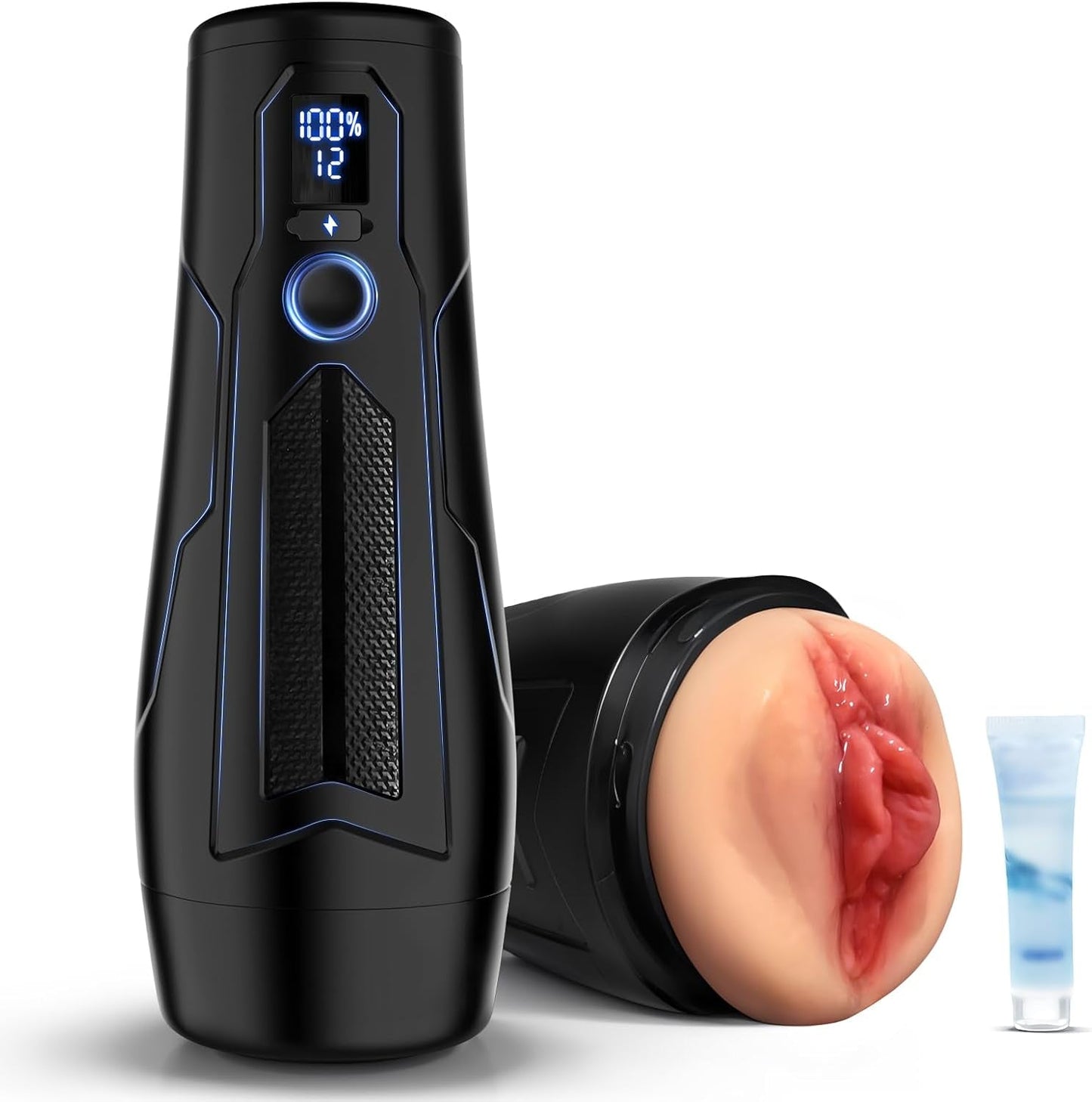 VortexVault Pussy de Bolsillo Realista con 12 Modos de Vibración