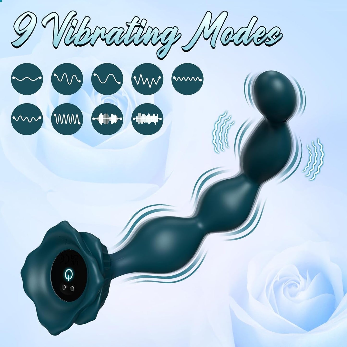 Vibrador masajeador de próstata OceanKiss con 9 modos
