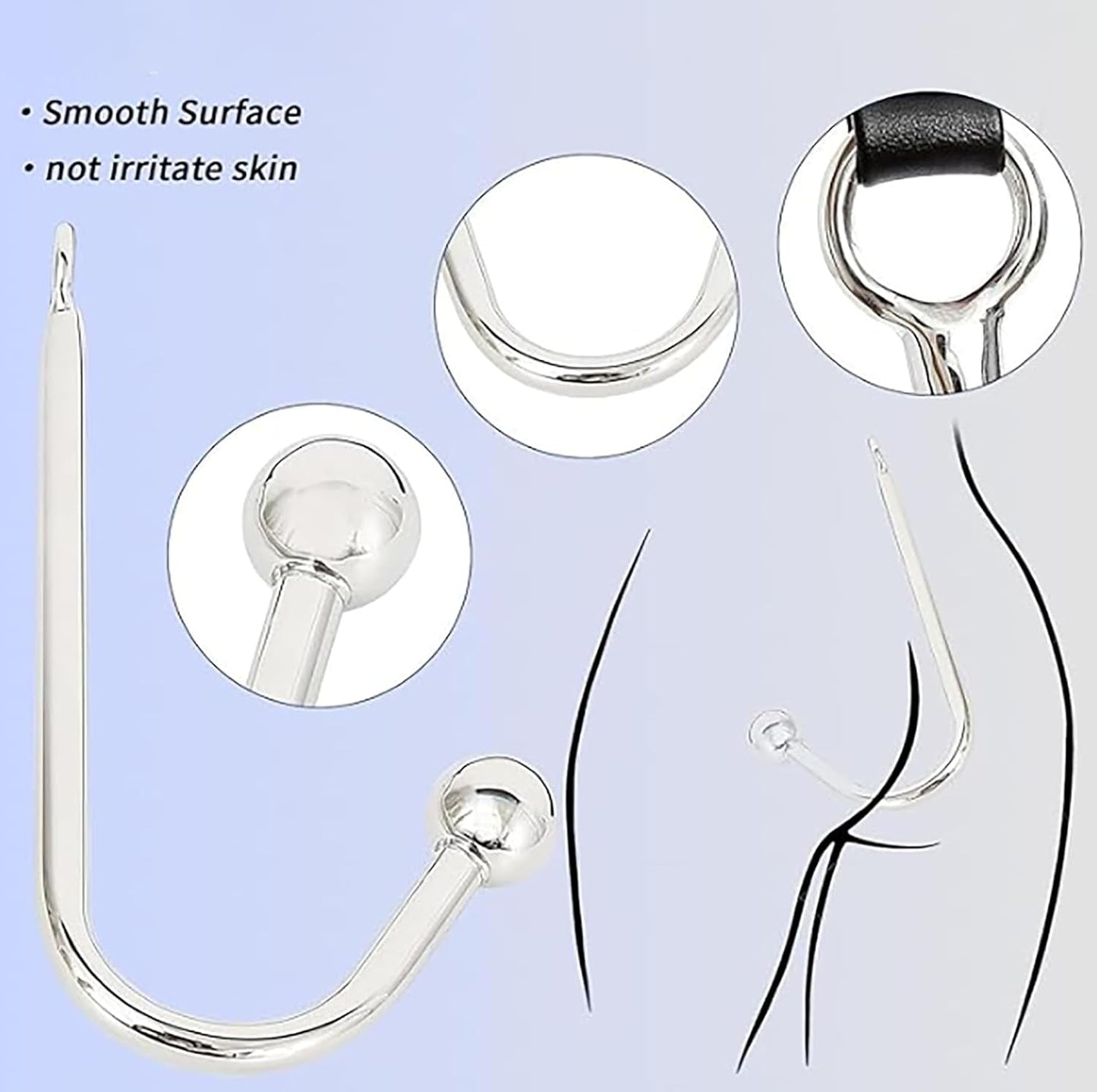 DominusHook Anal Hook BDSM Restraint Kit Collar Cuffs