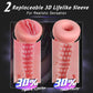 Bomba vibratoria para pene PulseForge Stroker con 2 fundas
