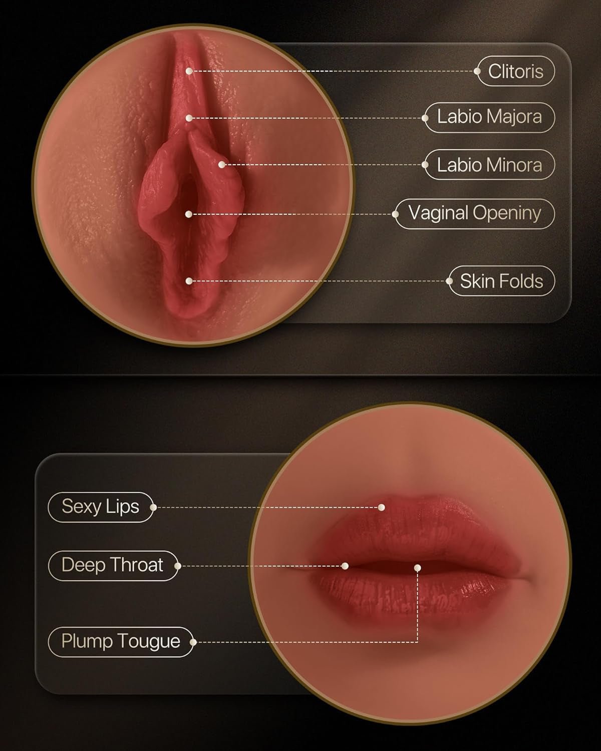 DuoFlex Funda Doble Vaginal Bolsillo 7.5" Masturbador Manual