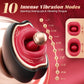 Vibrador de clítoris en forma de rosa ElyraLuxe 3 en 1 con 10 modos