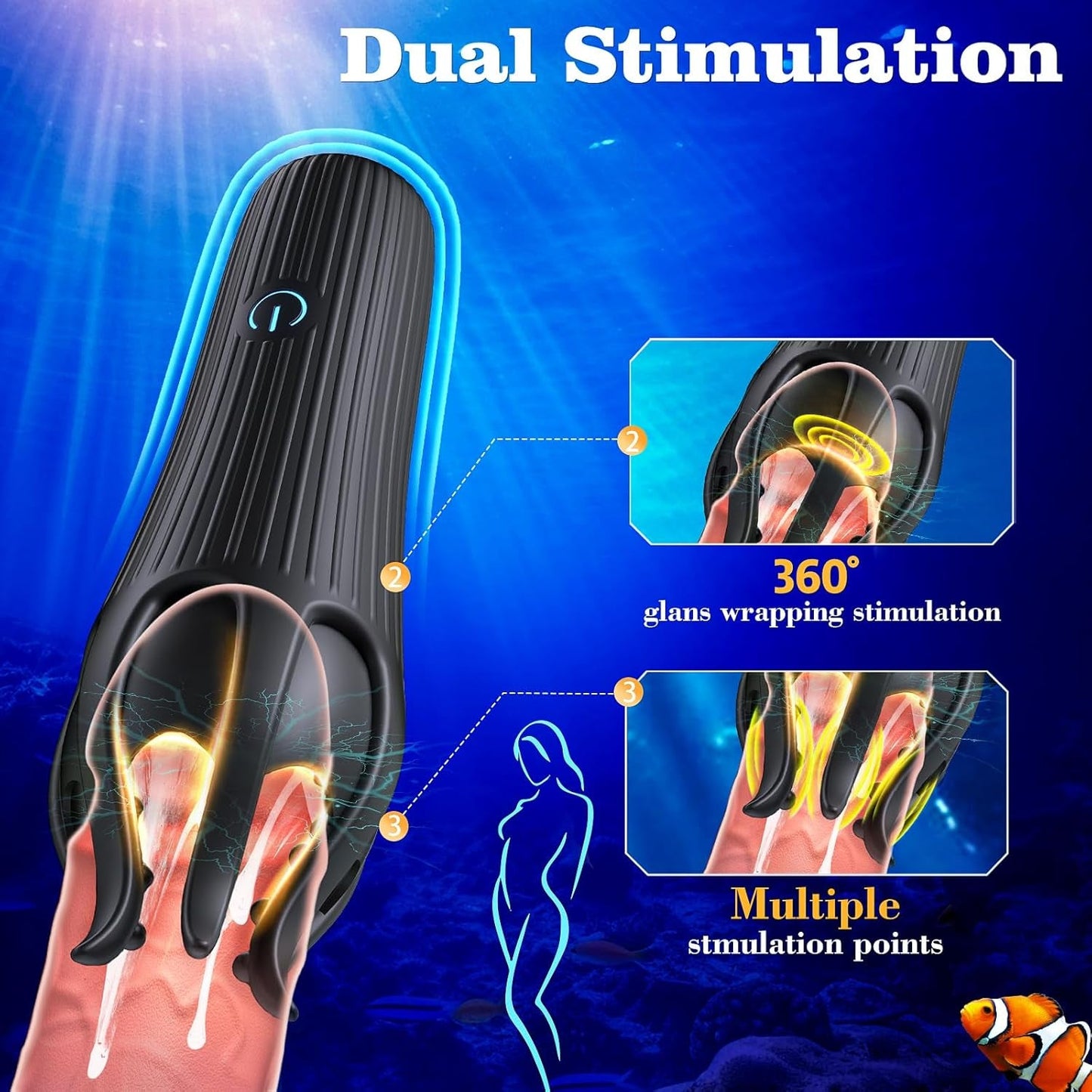 HexaTongue Tongue Vibrator Sleeve 10 Modes Trainer