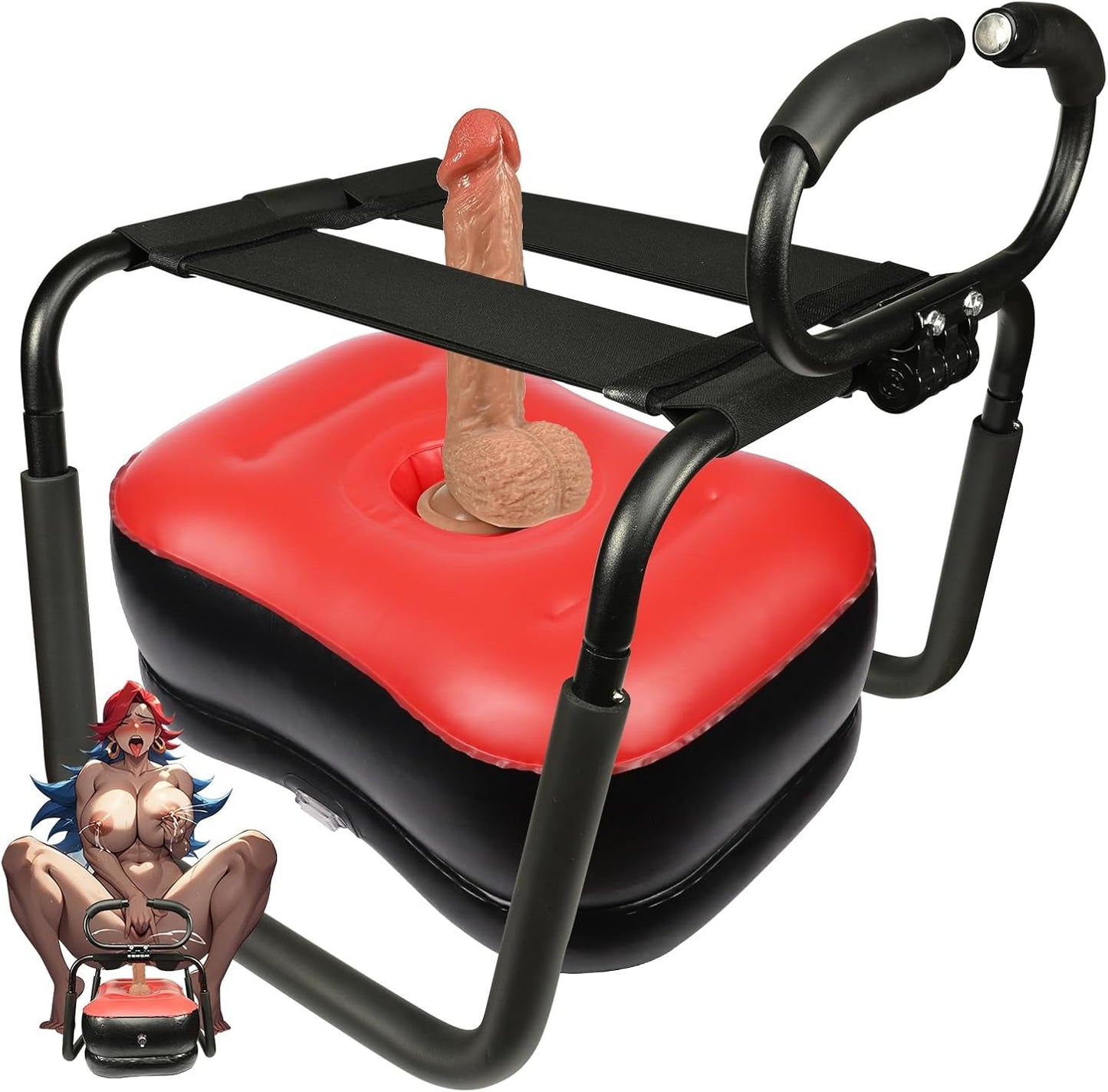 SteelBounce Adjustable Sex Chair with Handrail