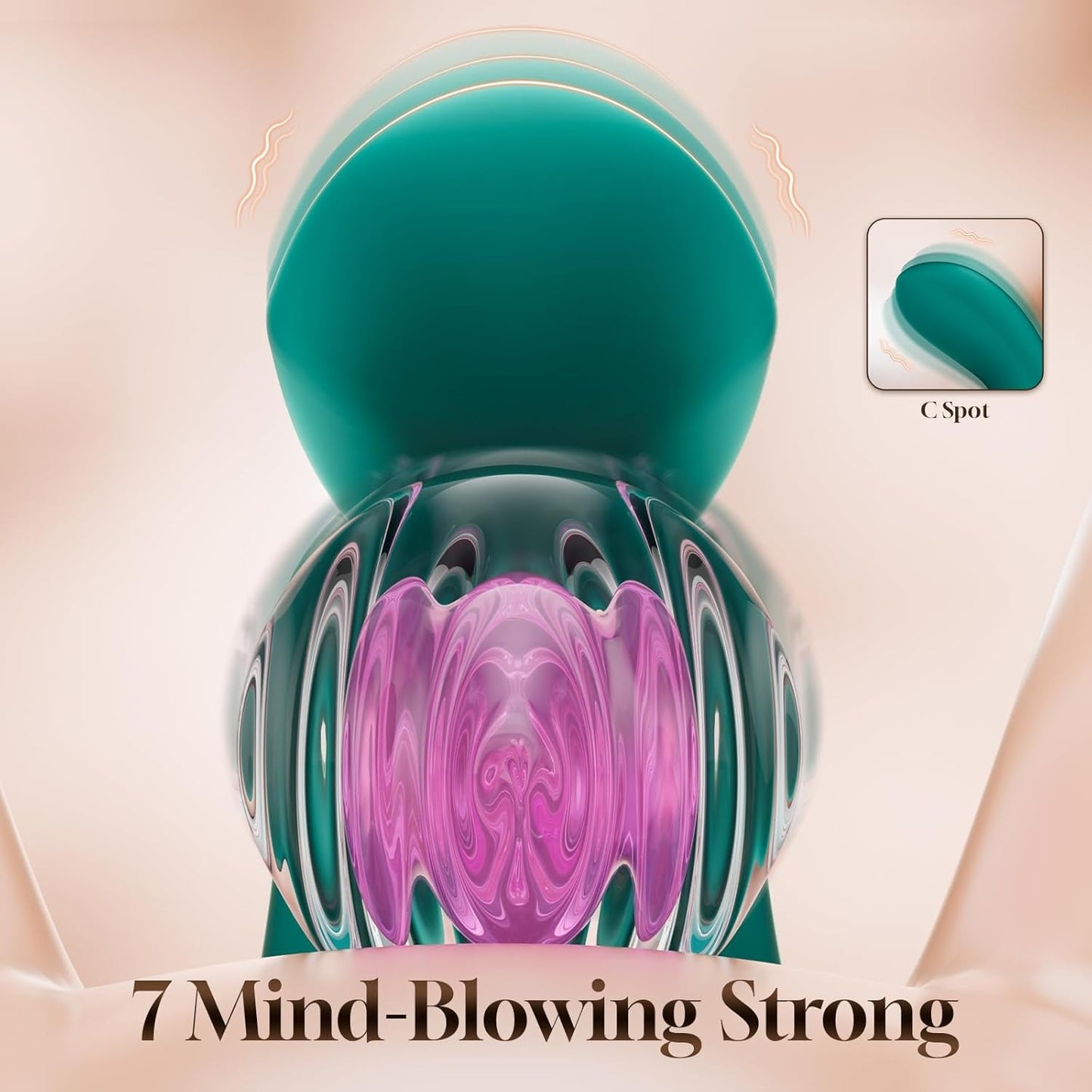 Vibrador de conejo VerdePulse 14 modos aleteo impermeable