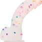 CrystalTone 7.6” Confetti Silicone Dildo Suction Cup Beginner