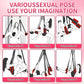 Columpio sexual de puerta ajustable LunarisX con arnés de soporte de 300 lb