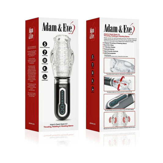 Adam & Eve Adam's Gawk Gawk 3.0 Funda Rotatoria y Vibratoria con Empuje