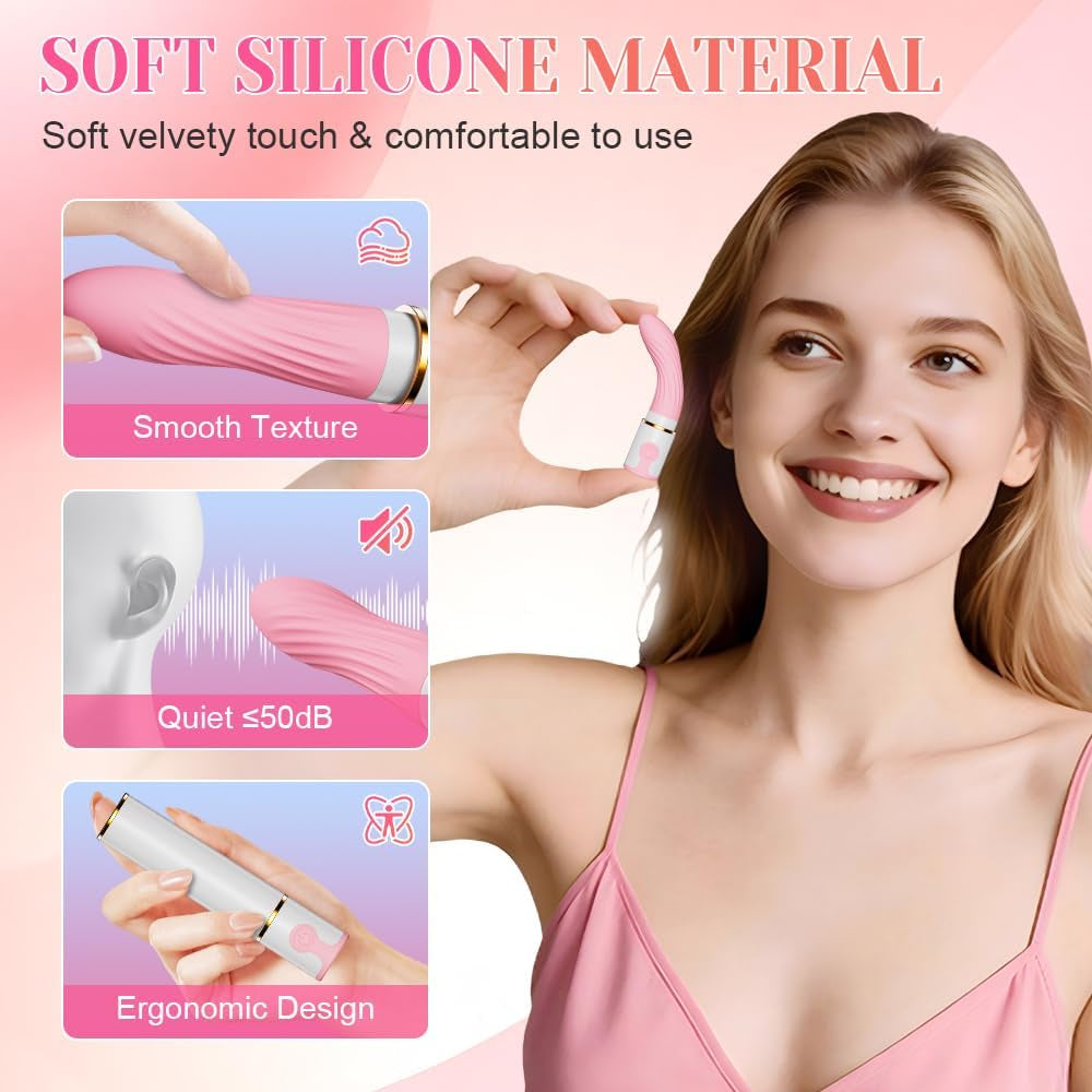 SecretLuxe Lipstick Bullet Vibrator 10 Modes Quiet Rechargeable