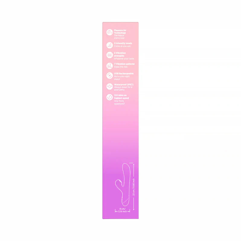 ROMP Pulse Vibrador de conejo de pulso de aire - Morado 3D