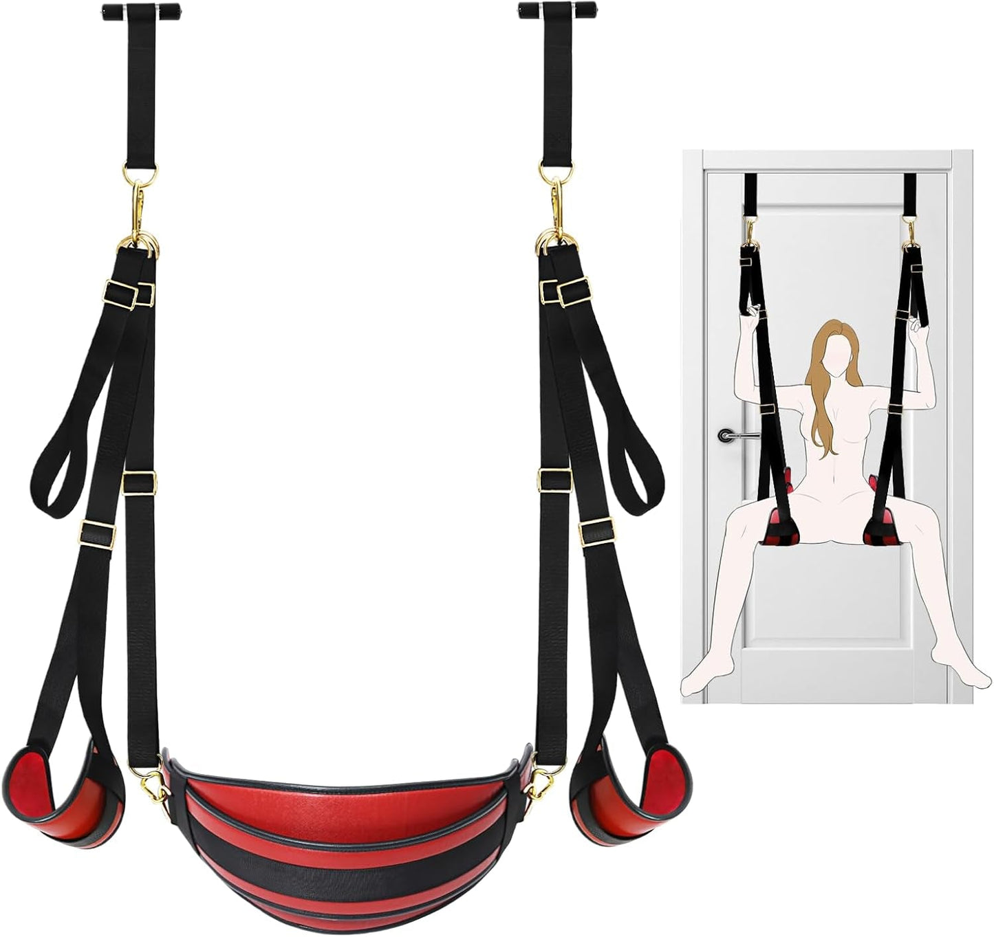 VelatriX Columpio sexual para puerta 2 en 1, ajustable, 227 kg