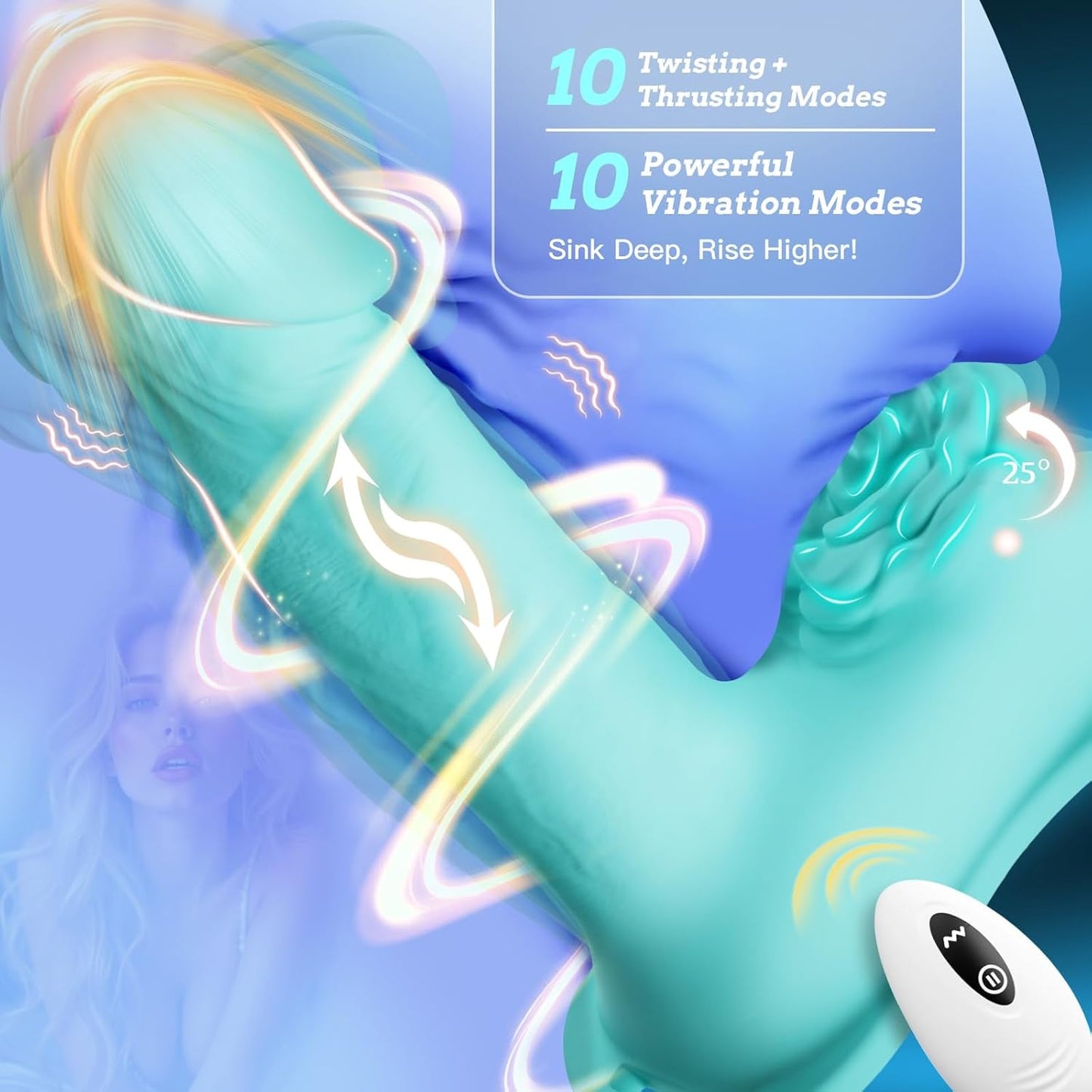 BloomSaddle Dildo con Vibración y Estimulador Clitorial para Montar