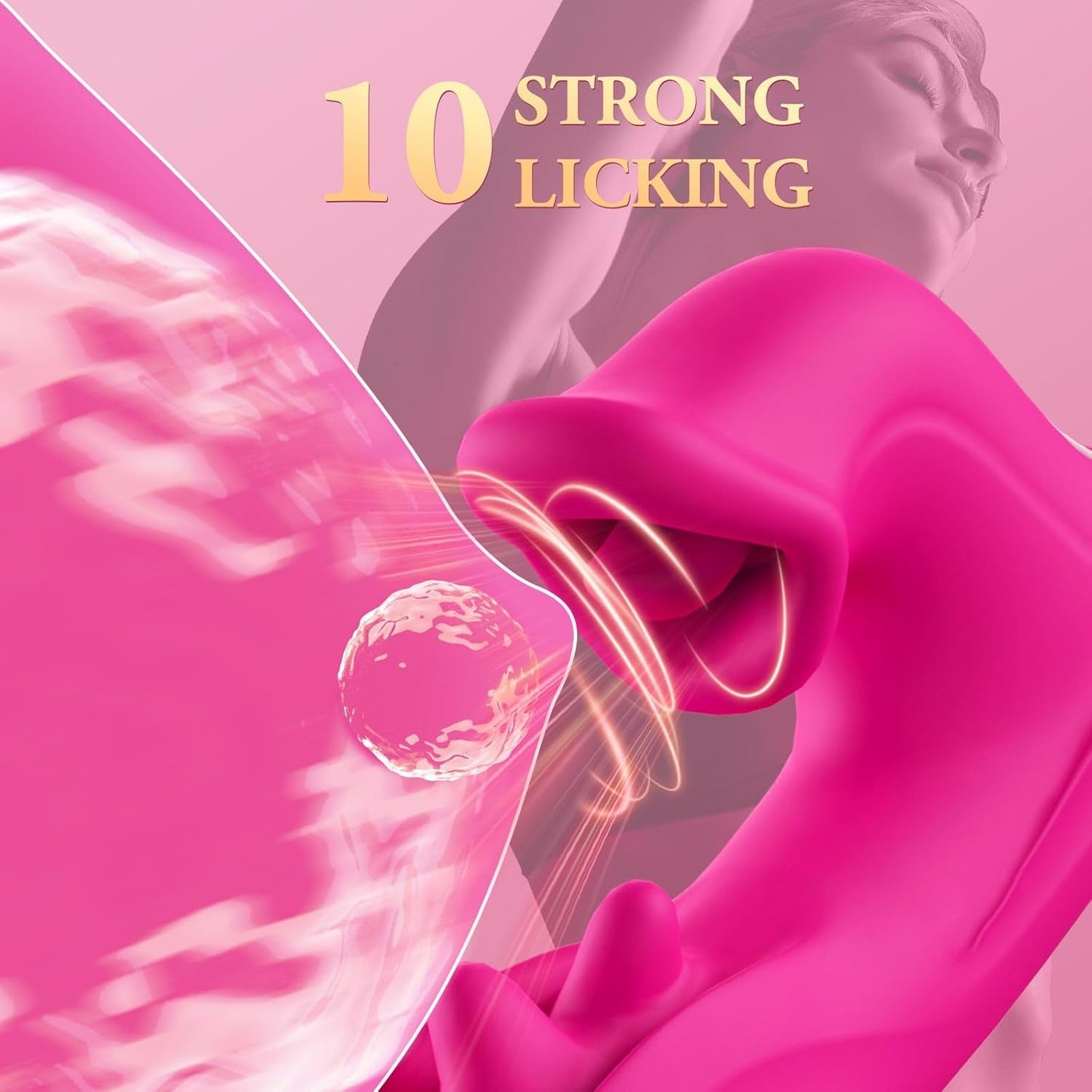 ElyraMax Vibrador de Conejo Impulsor Lametón 4-en-1 10 Modos Punto G