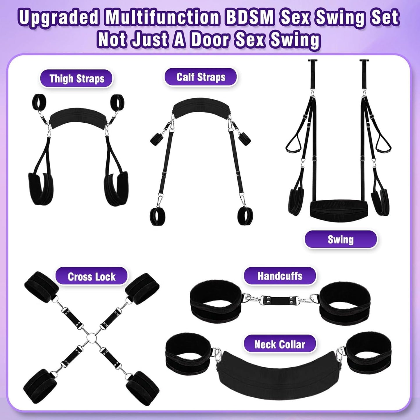 Kit de sujeción para columpio sexual de puerta 2 en 1 NoctyraX