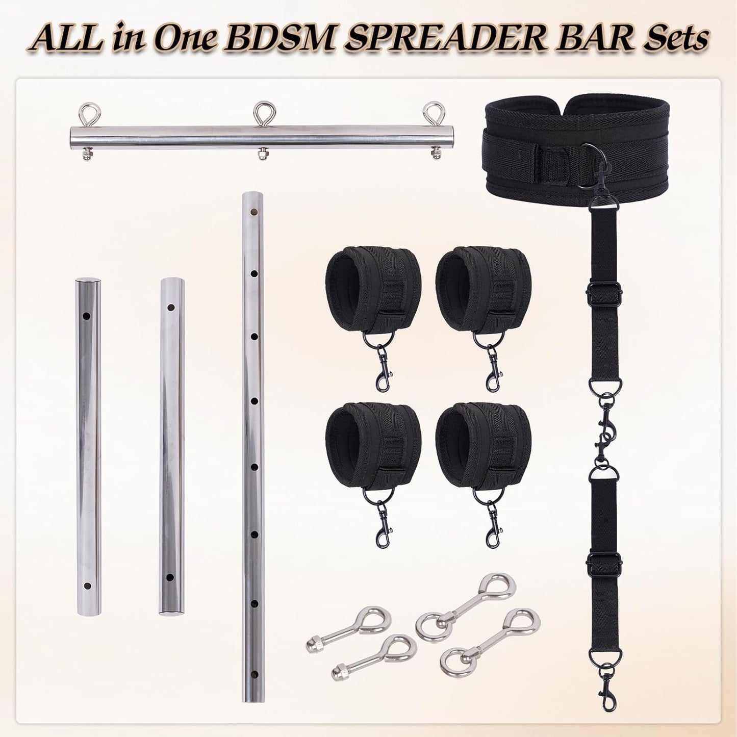 Kit BDSM de barra separadora SilverFeather