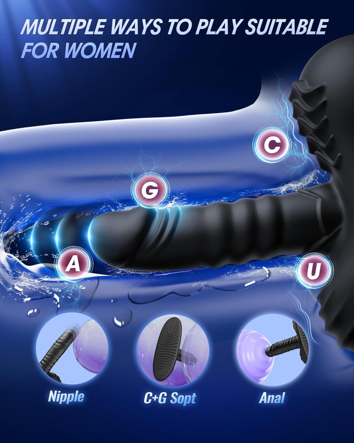 GravionX Masajeador de Próstata AI Vibrador con Empuje por Aplicación