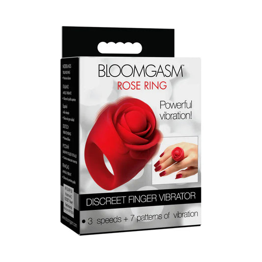 Bague de rose vibrante discrète Bloomgasm – Plaisir portable en silicone