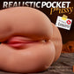 VirexCore Muñeca sexual portátil de 5.1lb Trasero TPE Doble Canal