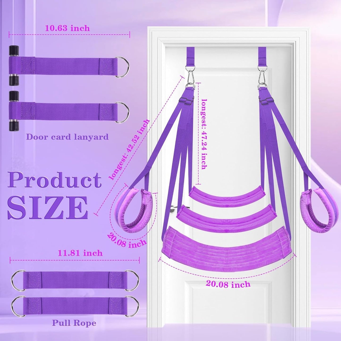 ComfortGrip Door Sex Swing with Cushions & Restraints